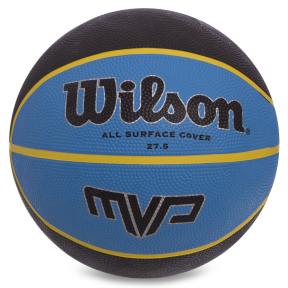 М'яч баскетбольний гумовий WILSON MVP 275 WTB9017XB05 №5 чорний-синій
