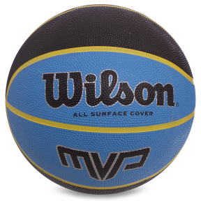 М'яч баскетбольний гумовий WILSON MVP 275 WTB9019XB07 №6 чорний-синій