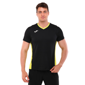 Футболка мужская Joma COURT 103512-104 M-XL черный-салатовый