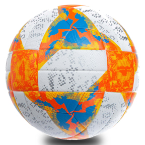 М'яч футбольний J LEAGUE 2019 FB-0486 №5 PVC клеєний білий-синій-помаранчевий