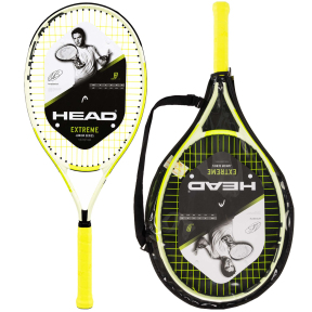 Ракетка для большого тенниса детская HEAD Extreme Junior 231404-SC00 9-11лет 26" белый-желтый
