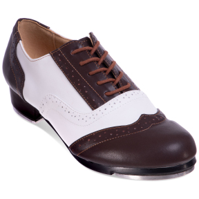 Туфлі для степу та чечітки Zelart DN-3686 розмір 34-45 коричневий-білий