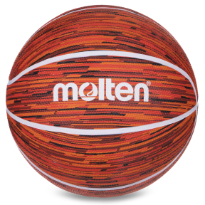 Мяч баскетбольный резиновый MOLTEN B7F1600-RW красный