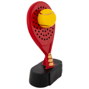 Статуэтка наградная спортивная Ракетка для падел-тенниса SP-Sport HX6025-B8 размер 20х12х5,5см черный-красный