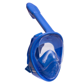 Маска для снорклинга з диханням через ніс дитяча SP-Planeta PL-1294 XS блакитний-білий