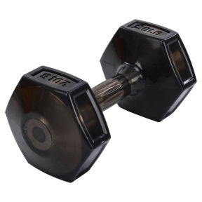Гантель для фітнесу з TPU покриттям Zelart Jelly Urethane Coated Dumbbells TA-2946-20LB 1шт 9кг чорний