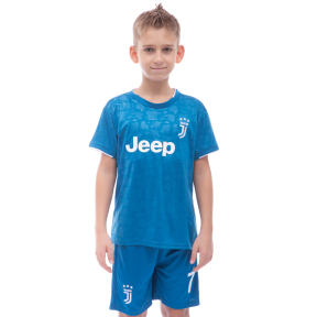 Форма футбольна дитяча з символікою футбольного клубу JUVENTUS RONALDO 7 резервна 2020 SP-Sport CO-1126 зріст 116-165 см синій