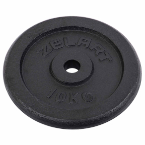 Блини (диски) сталеві d-30мм Zelart TA-7785-10 10кг чорний