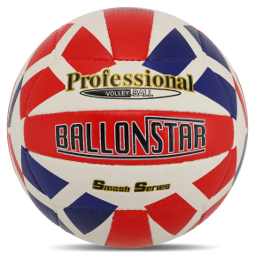 М'яч волейбольний BALLONSTAR VB-5063 №5 PU червоний-білий-синій
