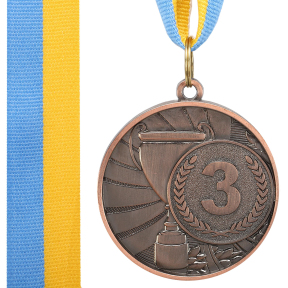 Медаль спортивна зі стрічкою CUP SP-Sport C-6208 золото, срібло, бронза