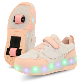 Роликові кросівки з підсвічуванням LED на двох колесах Huoleguo OB-6899 розмір 32-40 кольори в асортименті