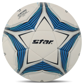 Мяч футбольный STAR OUTH TRAINING 5 SB724C №4 PU белый-синий
