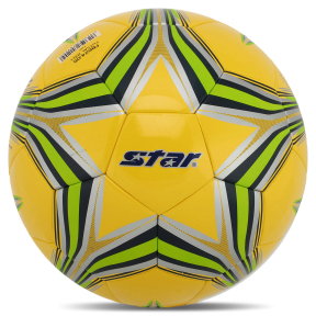М'яч для футзалу STAR FB624-05 №4 PU клеєний жовтий-салатовий
