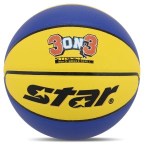 Мяч баскетбольный STAR 3ON3 BB4136C №6 PU желтый-синий