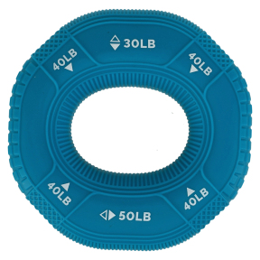 Эспандер кистевой кольцо с тройной нагрузкой JELLO FI-0649 1шт ø7.5 нагрузка 20LB-80LB цвета в ассортименте