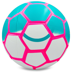 М'яч футбольний SP-Sport ST CLASSIC FB-0081 №5 PVC клеєний блакитний-рожевий