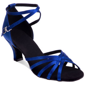 Взуття для бальних танців жіноче Латина Zelart DN-3711 розмір 34-41 синій