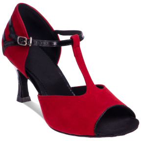Взуття для бальних танців жіноче Латина Zelart DN-3714 розмір 34-42 червоний