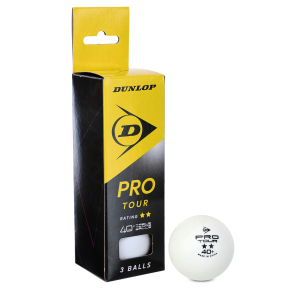 Набір м'ячів для настільного тенісу DUNLOP PRO TOUR DL679348N 3шт білий