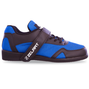 Штангетки взуття для важкої атлетики Zelart OB-1262 розмір 39-45 чорний-синій