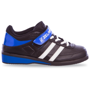 Штангетки взуття для важкої атлетики Zelart OB-1264 розмір 39-45 чорний-синій
