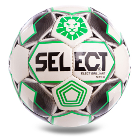 М'яч футбольний ST BRILLANT SUPER FB-2119 №5 PU білий-зелений-чорний