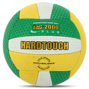 М'яч волейбольний HARD TOUCH VB-4388 №5 PU жовтий-зелений-білий