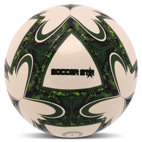 Мяч футбольный HYBRID SOCCER STAR TO-TOWN FB-4491 №5 PU белый-зеленый