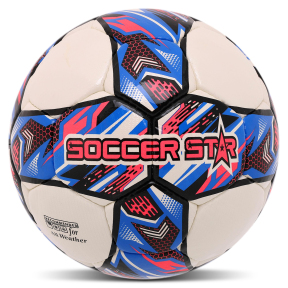 Мяч футбольный SOCCER STAR TO-TOWN FB-4503 №5 PU белый-розовый