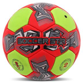 Мяч гандбольный SOCCER STAR HB-4526-2 размер 2 красный-салатовый