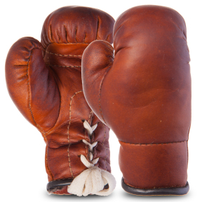 Cувенир перчатки боксерские VINTAGE F-0244 11см коричневый