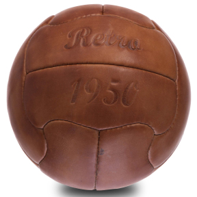 Мяч футбольный Leather VINTAGE F-0250 №5 коричневый