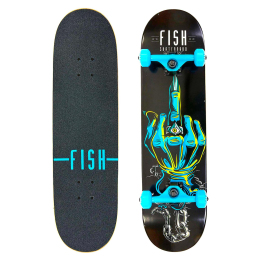 Скейтборд FISH ARM SP-Sport SK-414-6 черный-синий
