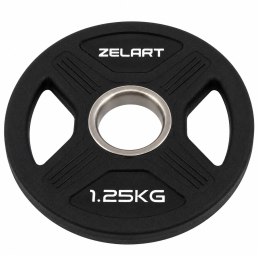 Блины диски TPU 2 Handle металлическая втулка Zelart TA-6995-1_25 ø51мм 1,25кг черный
