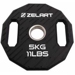 Млинці диски TPU 2 Handle металева втулка Zelart TA-6996-5 ø51мм 5кг чорний