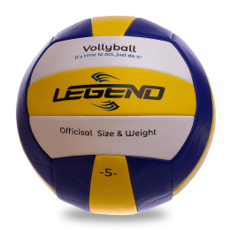 Мяч волейбольный LEGEND VB-1897 №5 PVC синий-желтый-белый