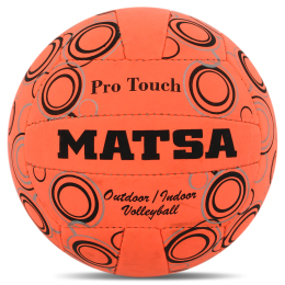Мяч волейбольный MATSA MA-0723 №5 PU оранжевый-черный