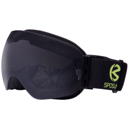 Очки горнолыжные SPOSUNE HX003-1 черная оправа, цвет линз-серый