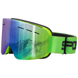 Очки горнолыжные SPOSUNE HX028-1 оправа-зеленая цвет линз зеленый зеркальный