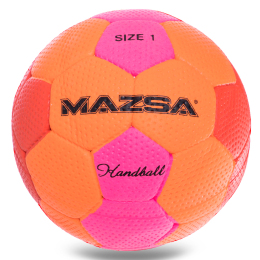 Мяч для гандбола MAZSA Outdoor JMC001-MAZ №1 PU оранжевый-розовый