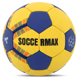 Мяч для гандбола SOCCERMAX MAQ-139 №3 желтый-синий