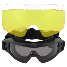 Защитные очки-маска SPOSUNE JY-023-1 оправа-черная цвет линз серый