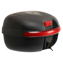 Кофр центральный задний для мотоцикла пластиковый Top Case JUHAO M-938 1шт 39x36x28см черный-красный