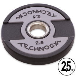 Блины (диски) полиуретановые TECHNOGYM TG-1837-2_5 51мм 2,5кг черный