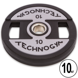 Диски для штанги поліуретанові TECHNOGYM TG-1837-10 51мм 10кг чорний