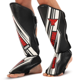 Захист гомілки та стопи для єдиноборств FISTRAGE VL-7873 S-XL чорний-білий