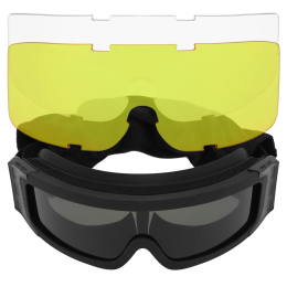 Защитные очки-маска SPOSUNE JY-027-2 оправа-черная цвет линз серый