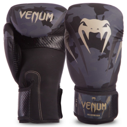 Перчатки боксерские VENUM IMPACT VN03284-497 10-14 унций темный-камуфляж-песочный