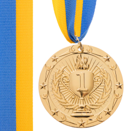 Медаль спортивная с лентой SP-Sport BOWL C-6407 золото, серебро, бронза