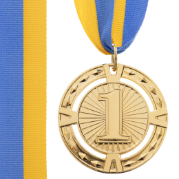 Медаль спортивна зі стрічкою SP-Sport RAY C-6401 золото, срібло, бронза